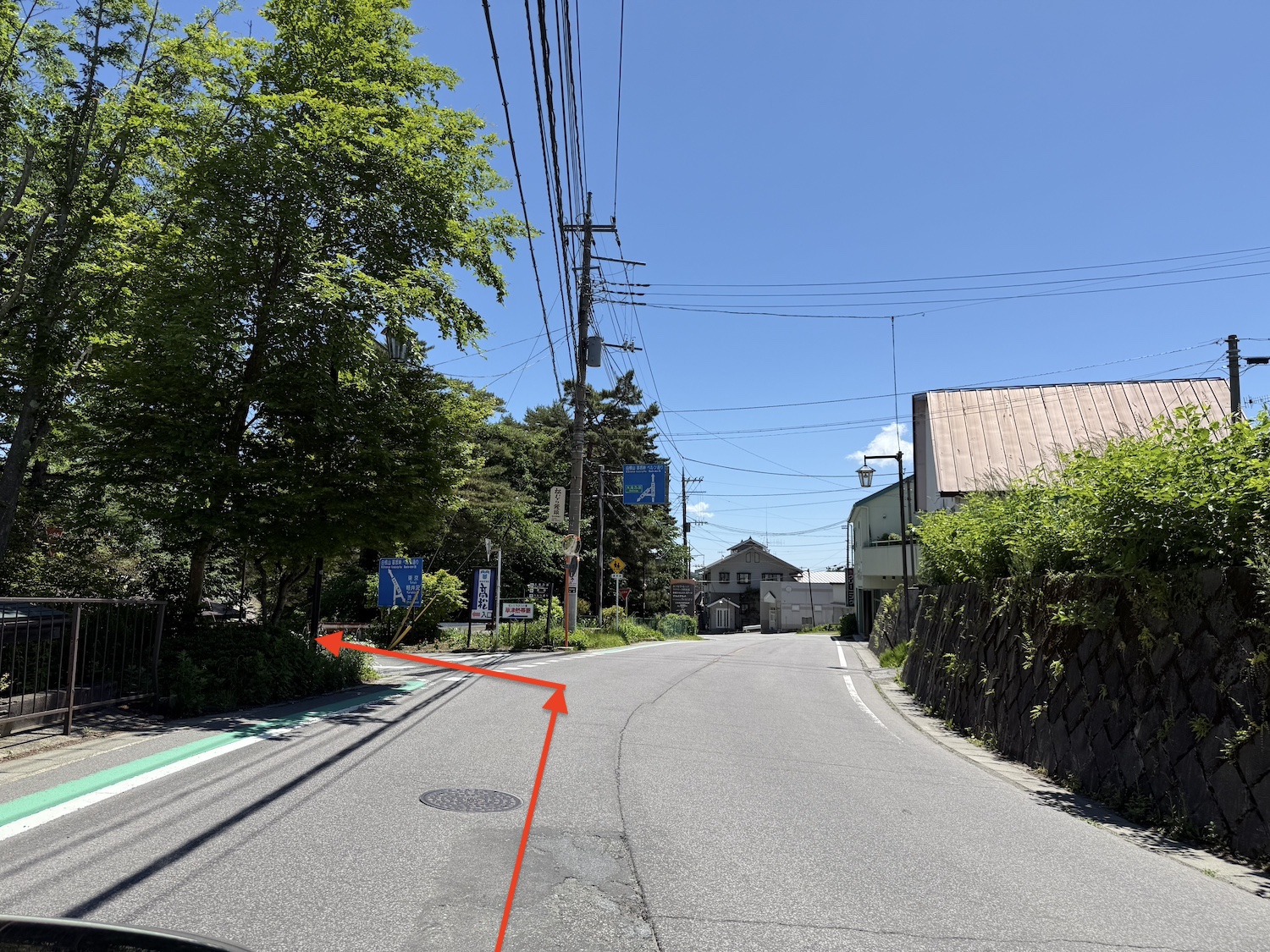 滝下通りに迂回